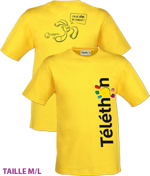 tee-shirt jaune telethon