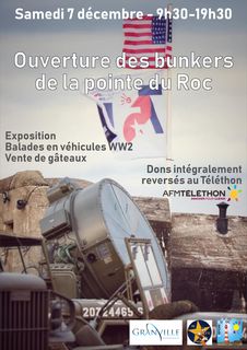 bunkers pointe roc granville ouverture seconde guerre mondiale ww2 vehicules expo