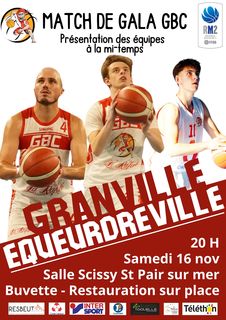 Match gala GBC granville basket club equeurdreville