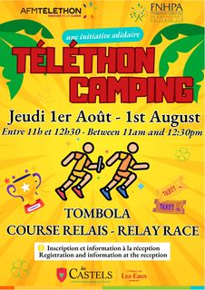 telethon camping chateau de lez eaux course relais