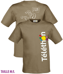 tee-shirt gris telethon